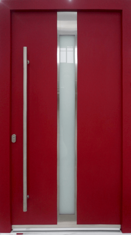 WH 21555 Usa STOC 1050x2030mm Stanga Interior LA121 rosu rubin RAL3003 WH75 Alu cu PVC