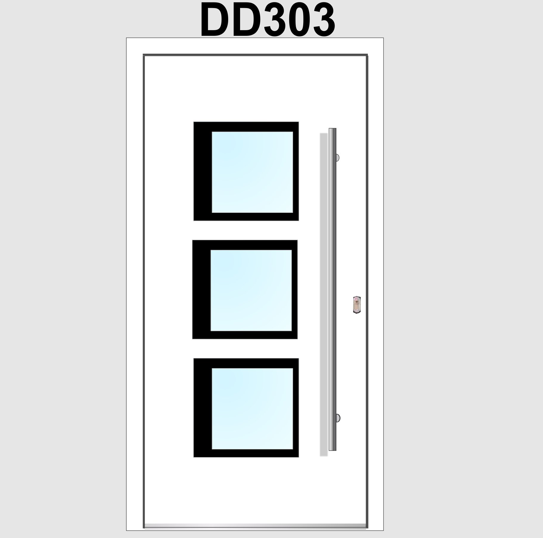 Usa de intrare COPLANARA 100% ALUMINIU Model DD303 Sistem ALU110