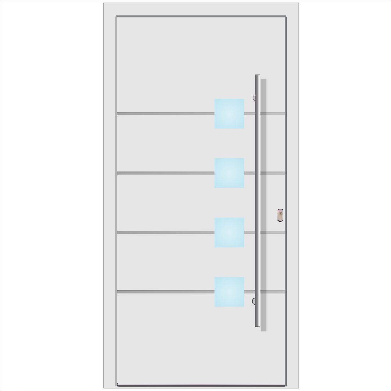 Usa de intrare 100% ALUMINIU Model frezat GF120 Sistem ALU90