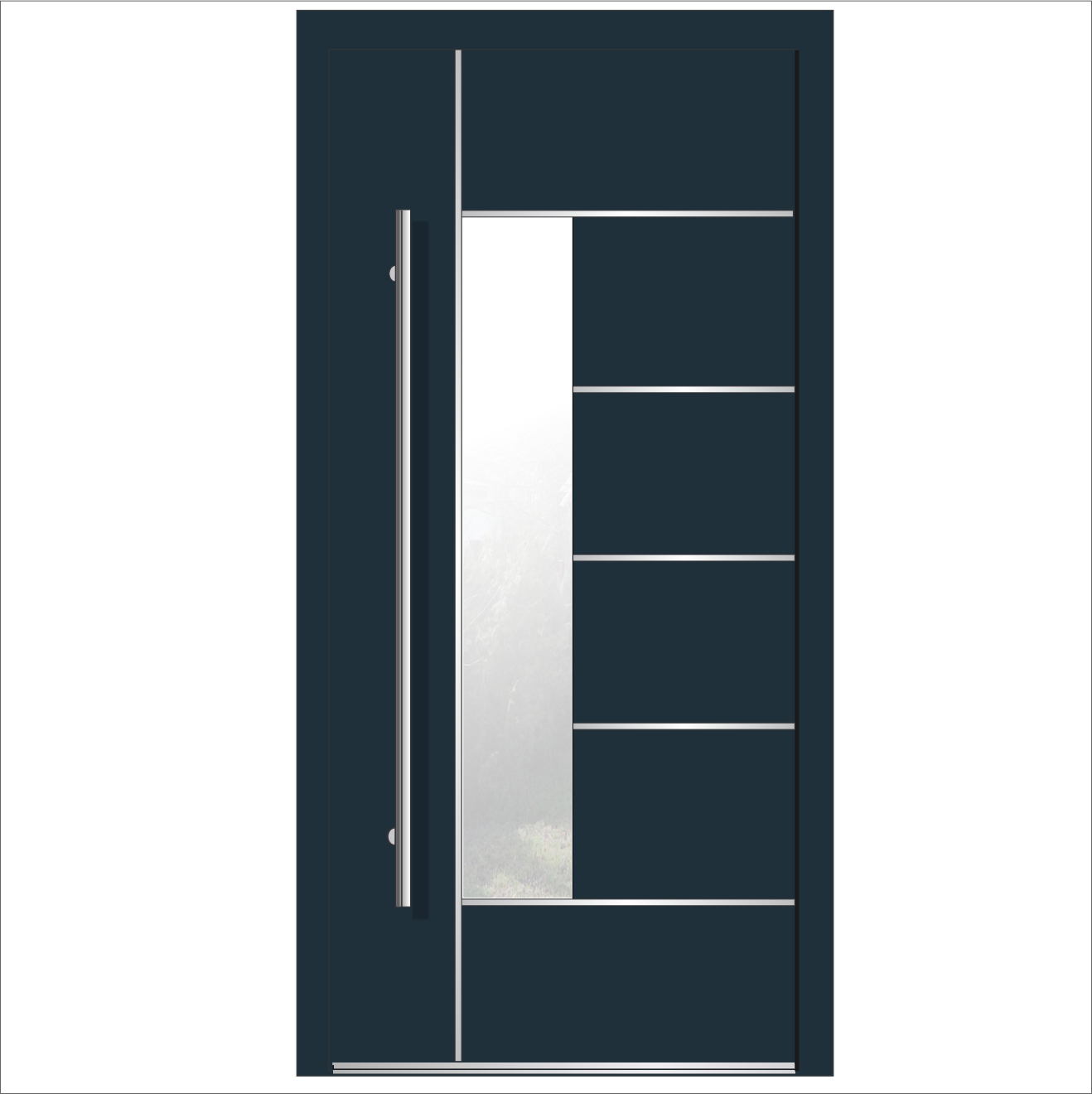 Cel mai vandut Model LA40 Sistem WH75 Alu cu PVC Usa de intrare