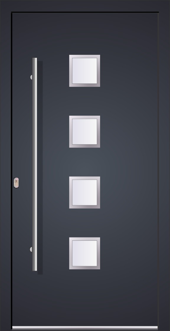 Model LA58 Sistem WH75 Alu cu PVC Usa de intrare