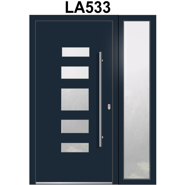 Model LA533 + 1 Luminator lateral Sistem WH75 Alu cu PVC Usa de intrare