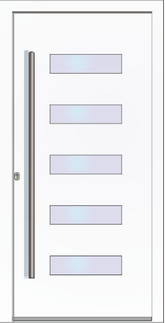 Model LA654 Sistem WH75 Alu cu PVC Usa de intrare