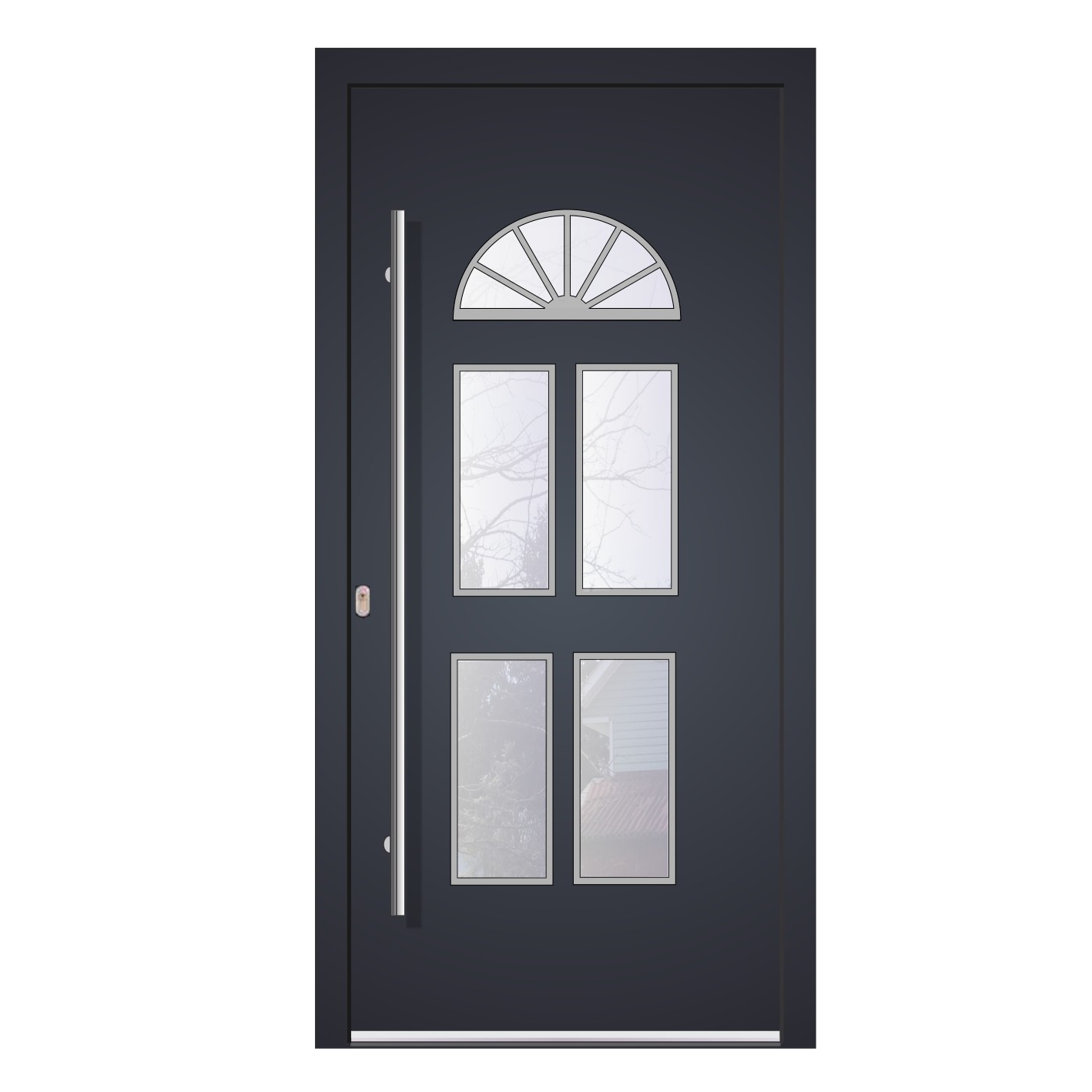 Model KL500 Sistem WH75 Alu cu PVC Usa de intrare