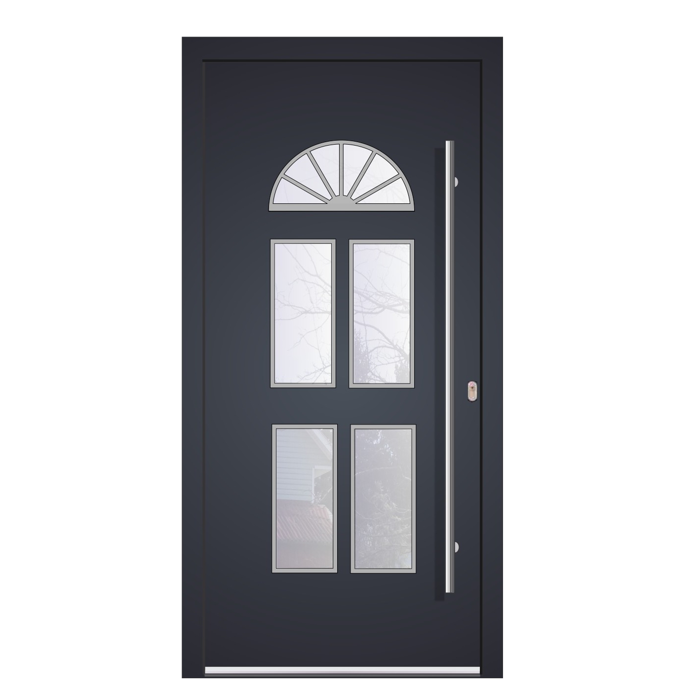 Model KL500 WH100 Alu cu PVC Usa de intrare